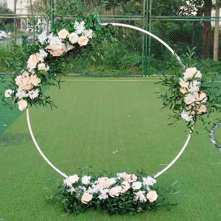 Party Wedding Decoration Backdrop Baby Shower Metal Grid Mesh Backdrop Flower Balloon Stand Circle Arch for Sale