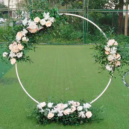 Party Wedding Decoration Backdrop Baby Shower Metal Grid Mesh Backdrop Flower Balloon Stand Circle Arch for Sale