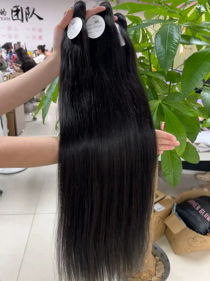 Natural Wavy Curl Raw Vietnamese Hair Wholesale Body Deep Straight Remy Human Hair Weft Bundles Kinky Pixie Burmese Curly