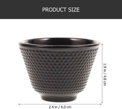 Tea Cup Black Tea Cups Japanese Cast Iron Tea Set Chinese Kung Fu Teacup Handcraft Mugs Set Enameled Interior 2oz/60ml