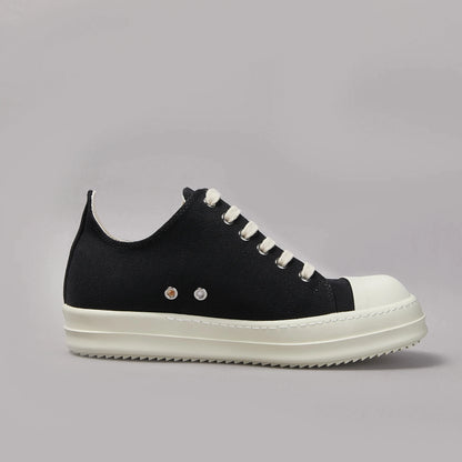 Designer Style Men's Canvas Shoes Couples Retro Low-top Board Shoes Hip Hop Sneakers Black