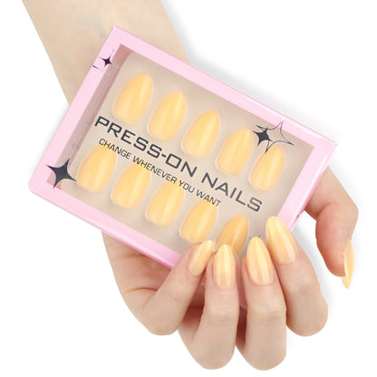 Solid Color press on nails wholesale short fake nails high quality false nails acrylic pmma  custom label Drop Shipping