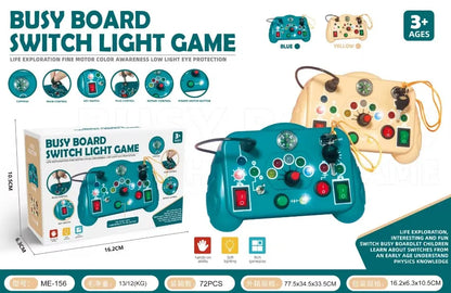 Unisex Kids Busy Machine Montessori Early Learning Puzzle Game 5-7 Years Age Switch Light Enlightenment Cognitive Intelligence