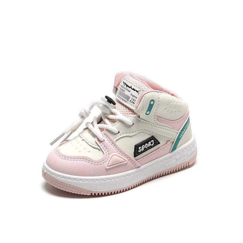 Wholesale Casual Children Sneakers for Girls and Boys Fashion Trend Soft Baby High Top Footwear New Classical Kids Shoes Sport