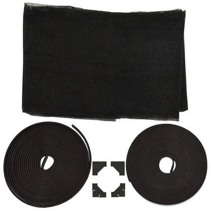 W2B VidaXL Modern Anthracite Fiberglass Insect Screen 31.5x55.1 in Anti-Mosquitoes Netting Pet Polyester PP Aluminum Material