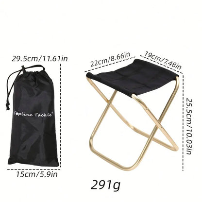 Portable Outdoor Camping Aluminium Alloy Folding Stool 220lbs Load Bearing for Fishing Barbecue & Garden Use