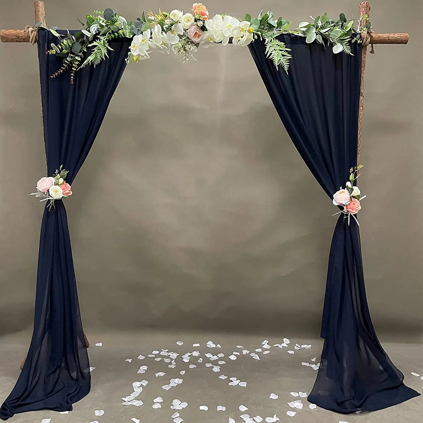 70X500cm Rust Chiffon Wedding Arch Draping Fabric Terracotta Solid Drapery Ceremony Reception Backdrop Curtain Party Swag Decor