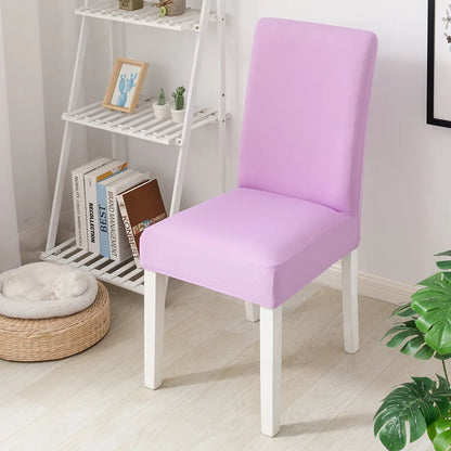 Simple Modern Household Dining Chair Slipcover Half-Pack Stretch Polyester Cover Wear-Resistant and Dustproof