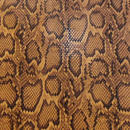 A-4109 PU Artificial Snake Skin Print Glossy Fabric Eco-Friendly Synthetic Leather for Bags Sofa Customization for Furniture