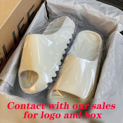 Custom Logo Soft EVA Foam Thick Sole Lightweight Anti-Slip Breathable Open-Toe Arch Support Waterproof Slippers Slides for Men