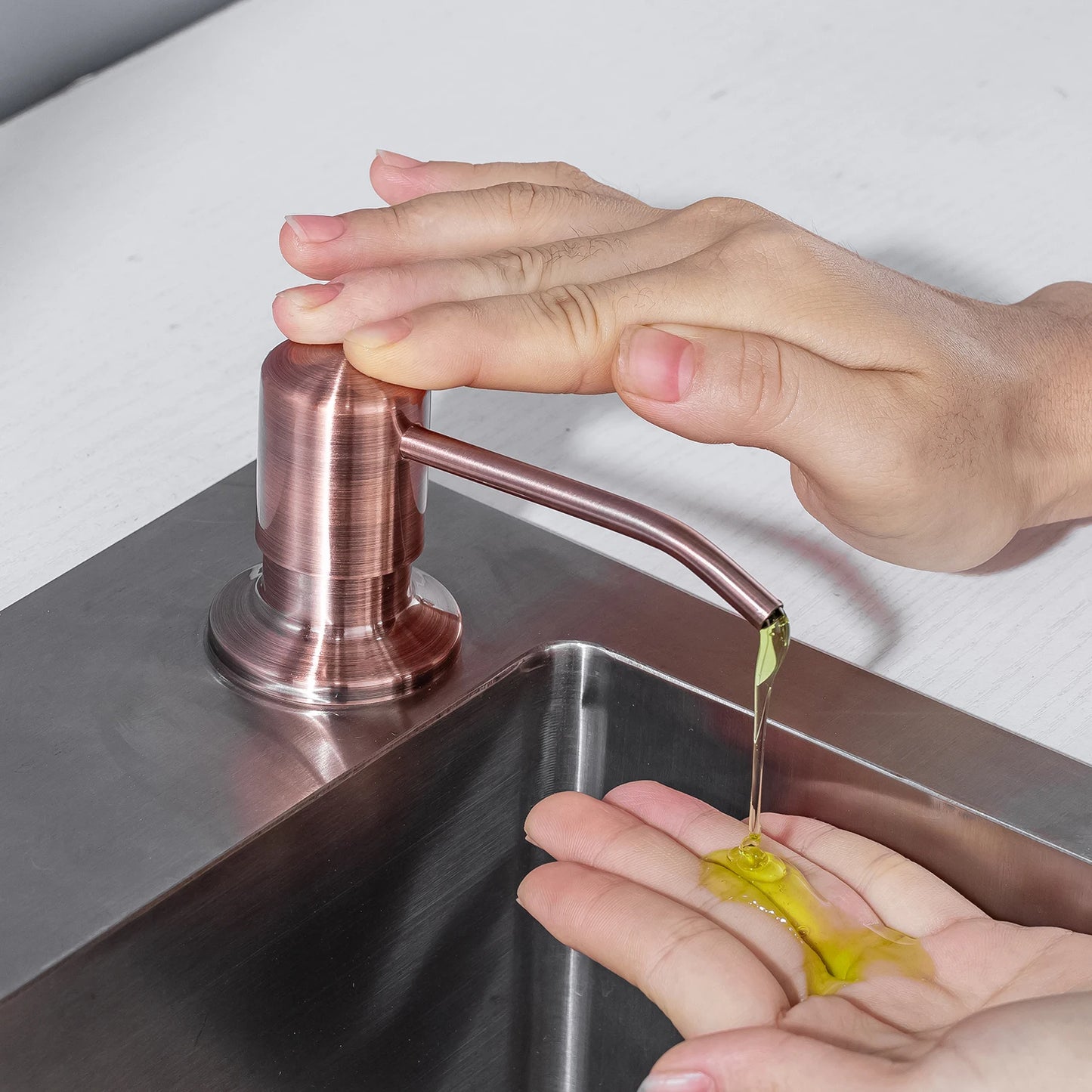 Kitchen Soap Dispensers 500ml Build in Dispenser Soap For Kitchen Bathroom Accessories Stainless Steel Pump Liquid PE Bottle