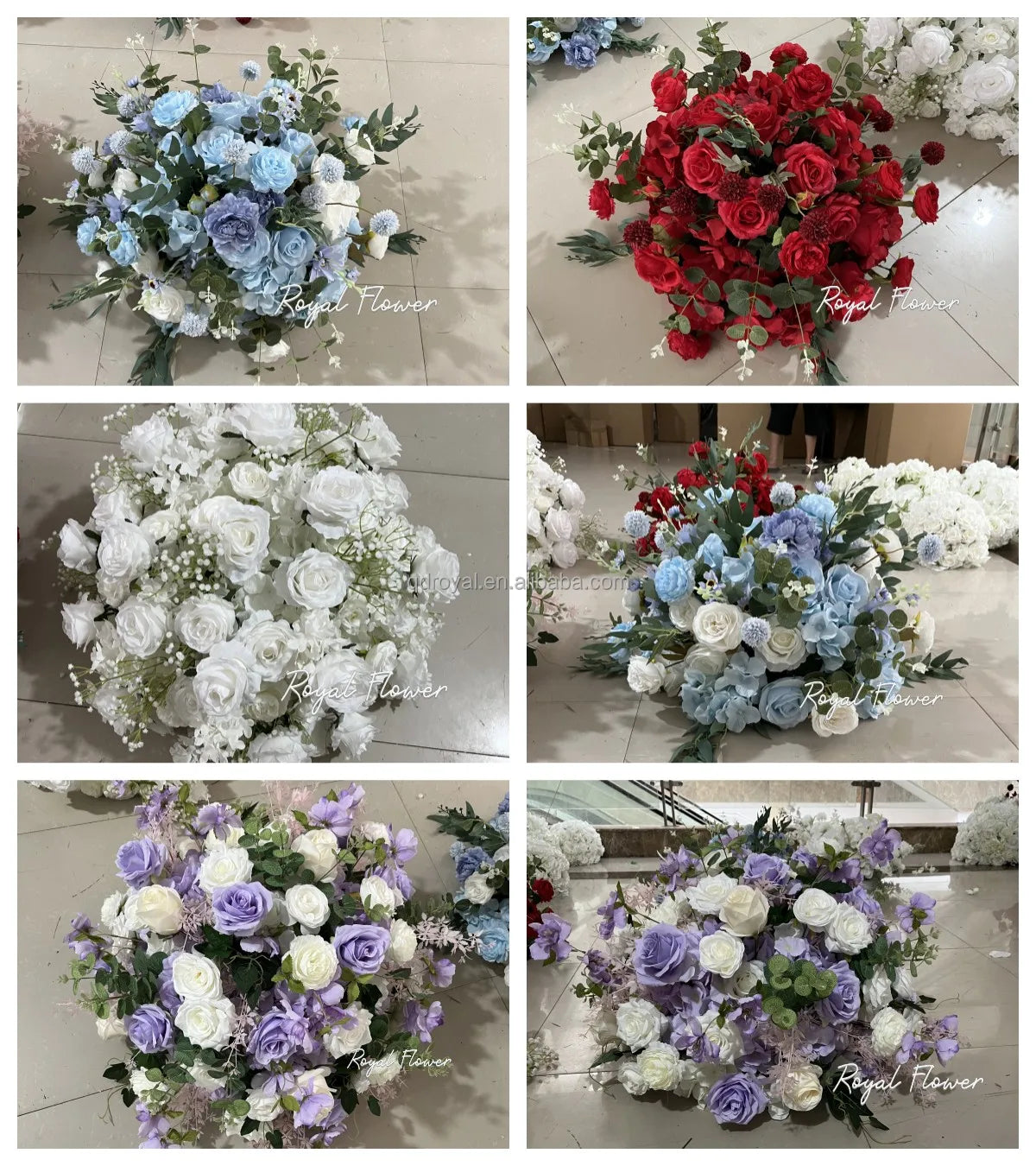 Luxury Wedding Table Candelabra Flower Centerpieces Artificial Flower Arrangement Ball for Display Drops