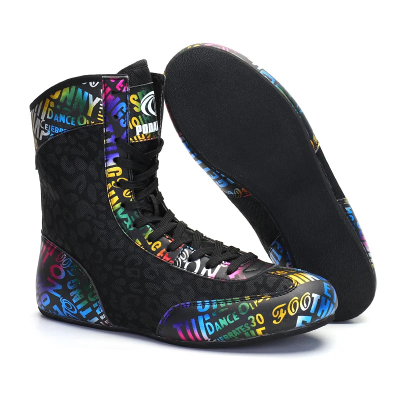 Professional Sports Active Boxing Shoes for Men-Winter/Spring/Summer Use Fitness Bodybuilding Gym