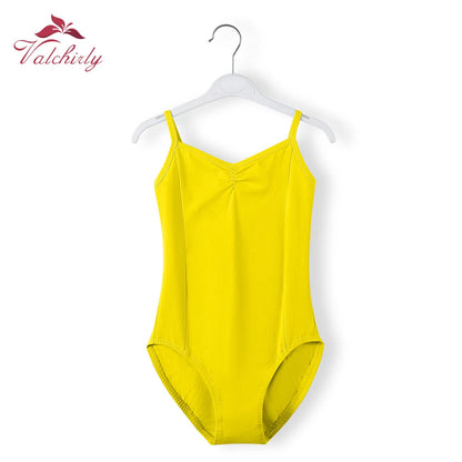 New Girls Camisole Ballet Leotard Dancewear Cotton Gymnastics Leotard Strap Ballet Leotard Dress