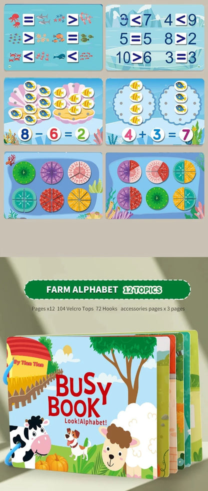 Montessori Educational Toys Preschool Kindergarten Learning Busy Book Sticker Activities for Kids Picture Books XH XHCP-241105