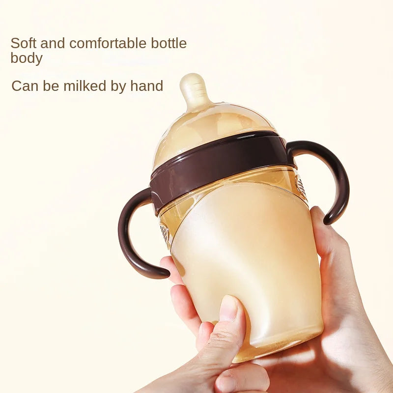 Mike Baby Full Soft Wide 72 Caliber Silicone Bottle Nipple Anti-Fall Simulation Breast Milk Feeding Bottle Made PP Material Free