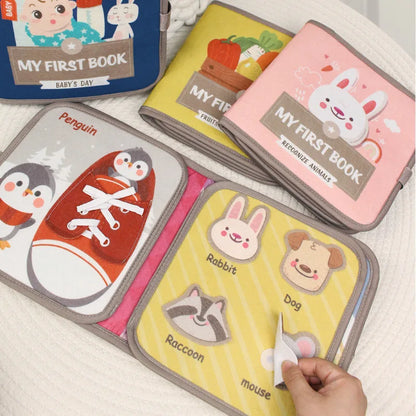2025 Montessori Toys Toddlers Sensory Board Quiet Busy Book Christmas Gift Felt Wood Materials Bag Unisex