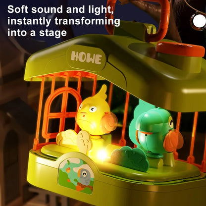 Talking Birdcage Fish Cistern Children Early Education Voice Control Induction Simulation Bird With Light Music Educational Toy