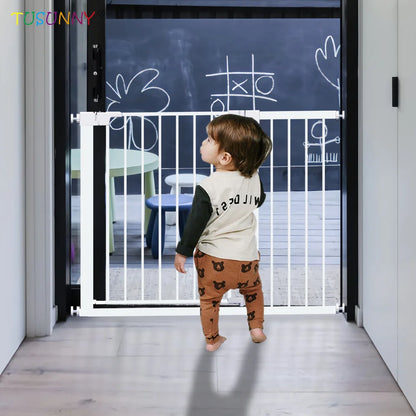 Auto Close Dog Gate for the House Easy Install Pressure Mounted Safety Pet Gates for Doorways