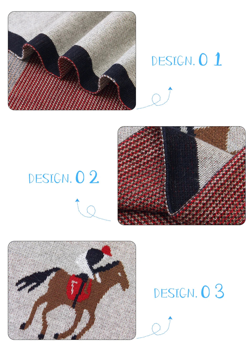 Baby Blankets Knitted Newborn Cute Cartoon Soft Warm Swaddle Kids Bath Towels 100*80cm Toddler Infantil Stroller Bedding Blanket