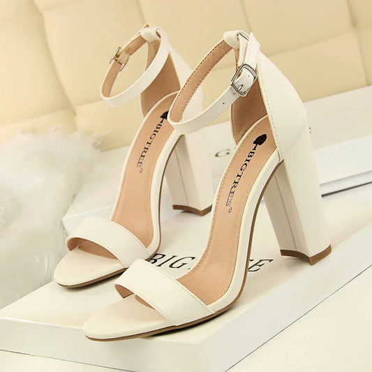 Big Tree 13.5 CM Heel Women Pumps High Heels New Ladies Shoes Fashion Women Sandals Sexy Platform Sandals square Heel Summer