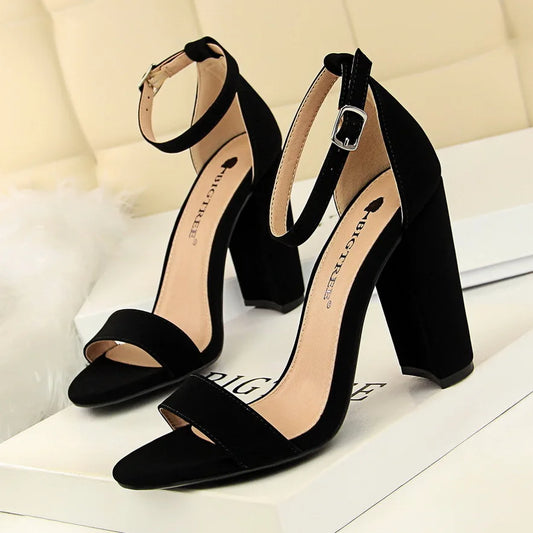Big Tree 13.5 CM Heel Women Pumps High Heels New Ladies Shoes Fashion Women Sandals Sexy Platform Sandals square Heel Summer
