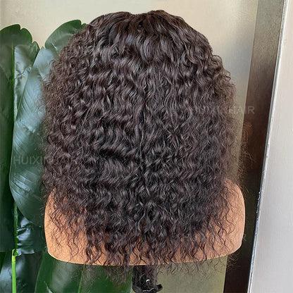 Brazilian Human Hair Wig  Cheap Price 100% Natural Human Hair Deep Wave 360 Brown Lace Frontal Wig on Sale