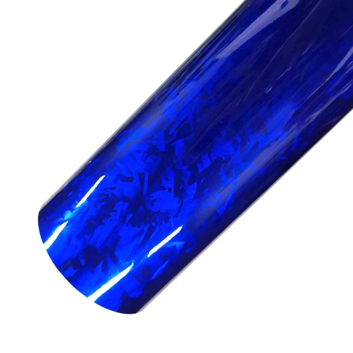 PET Liner Chrome Forged Carbon Blue Color Wrap Vinyl Film