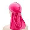 Elastic Satin Durag, Long Tail Pirate Cap for Men & Women, Silky Smooth Hair Wrap & Wave Builder