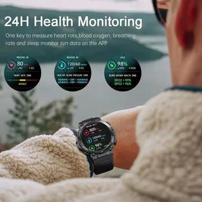 SENBONO Men Smart Watch Round Big Screen Wireless Dial Answer Call Fitness Tracker Outdoor Sports Smartwatch for IPhone Android
