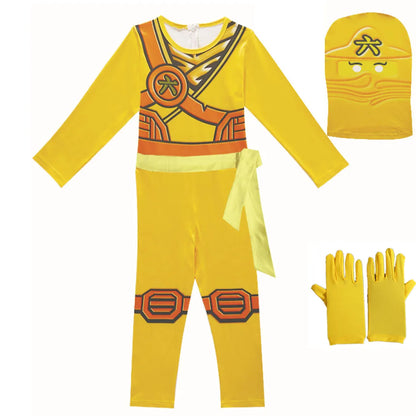 Leg Kids Ninja Cosplay Costume 3 Jumpsuit Set Halloween and Christmas Party Costume Street Costume Ninja
