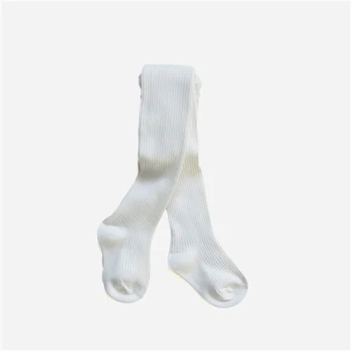 Children Tights For Girls Cotton Knitted Kid's Girls Pantyhose Solid Soft Baby Leggings White Black Tight Spring Autumn 1-9Years