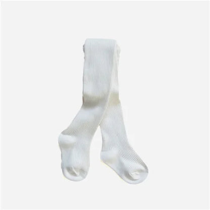 Children Tights For Girls Cotton Knitted Kid's Girls Pantyhose Solid Soft Baby Leggings White Black Tight Spring Autumn 1-9Years
