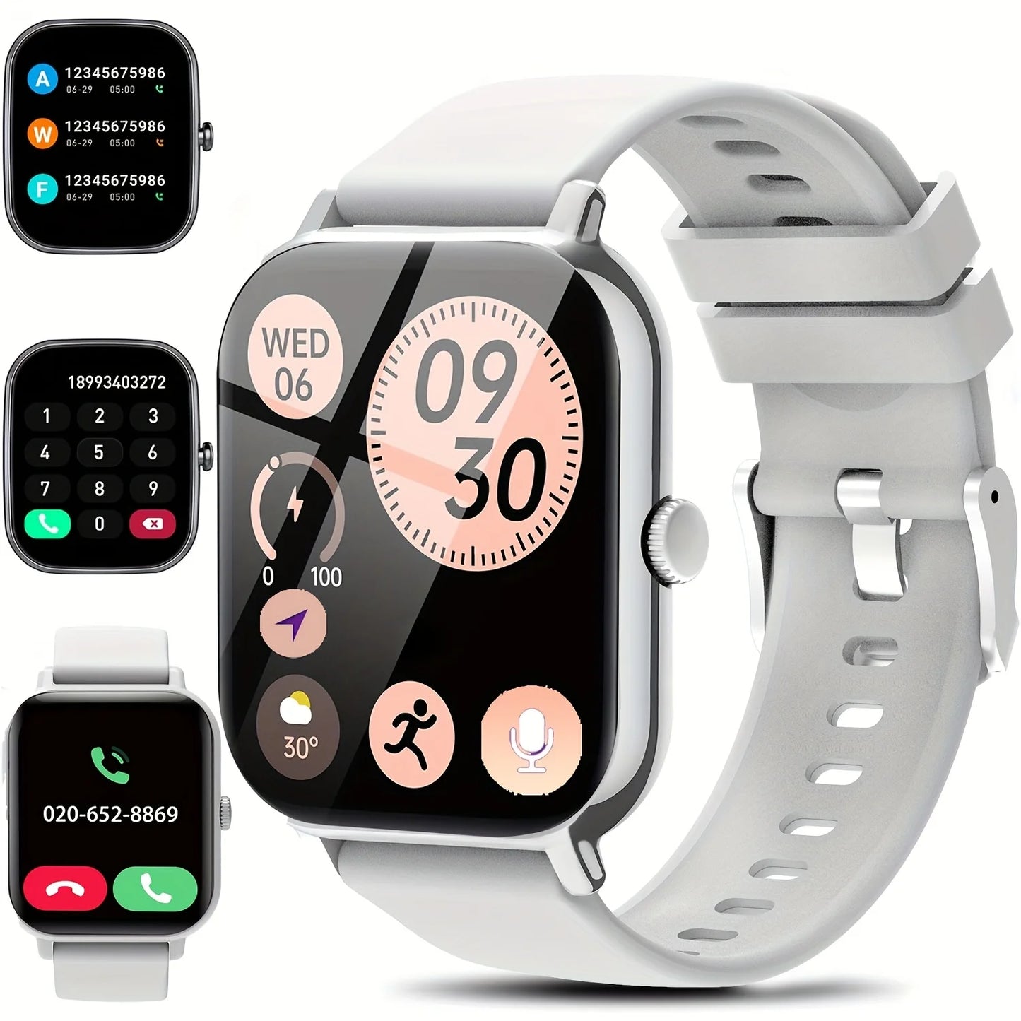 New Fashionable Smartwatch, Compatible with IPhone/Android Phones, Information Phone Reminders, Built-in Microphone for High