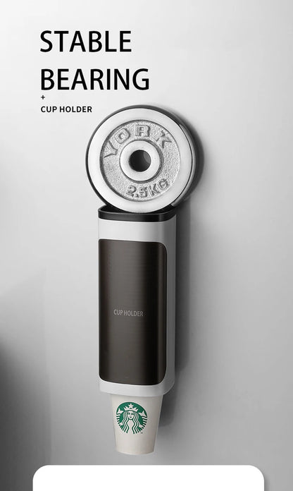 An der Wand montierte, automatisch herunterklappbare Einweg-Becherhalter für den Haushalt, stanzfreie Pappbecher, staubdichte Trinkbrunnengestelle