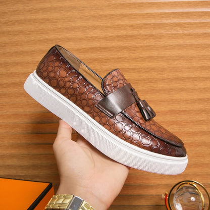 2025 New Fashion Office Footwear Men's Casual Dress Shoes Bulk Genuine Leather Formal Walking Style Shoes