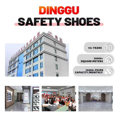 Lightweight Breathable Industrial Construction Sneakers Men's Breathable Woven Knit Shock Absorption Running Shoes