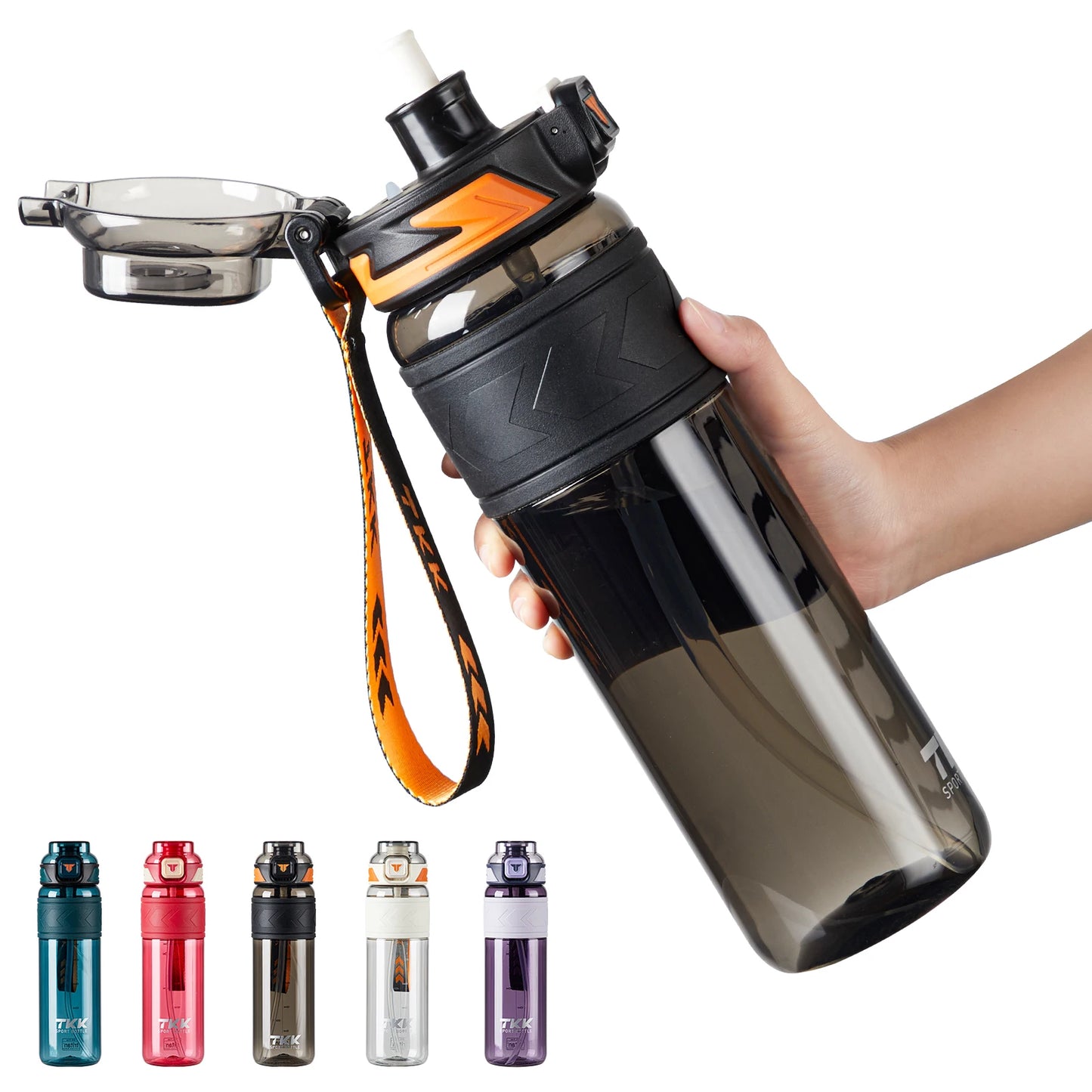 Wholesale Large Capacity 600ml 800ml 1L Tritan Gym Water Bottle Customized Logo for Workouts Travel Applicable for Hiking