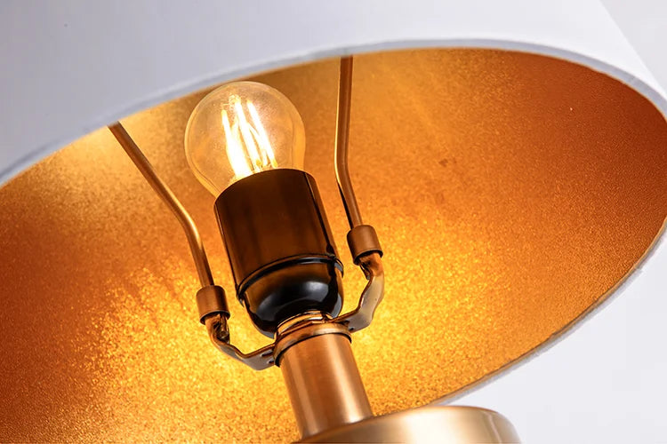 Modern Light Luxury Simple Living Room Coffee Table Bedroom Office Exhibition Hall White Marble Table Lamp