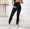 3042  High Quality Nylon Seamless Maternity Yoga Pants Pregnant Women Gym Sport Supporting Abdomen Pregnant Workout Leggings