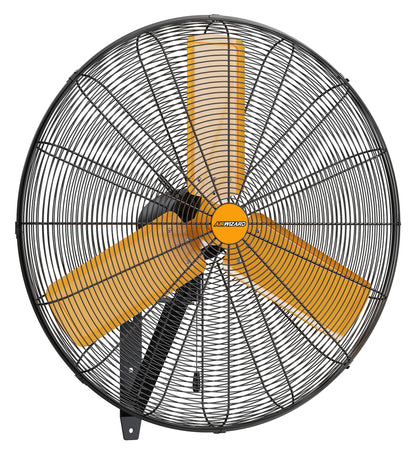 24 Inch Oscillating Wall Mounted Fan High Velocity 7600 CFM Industrial Heavy Duty Metal Wall Fan for Garage Shop