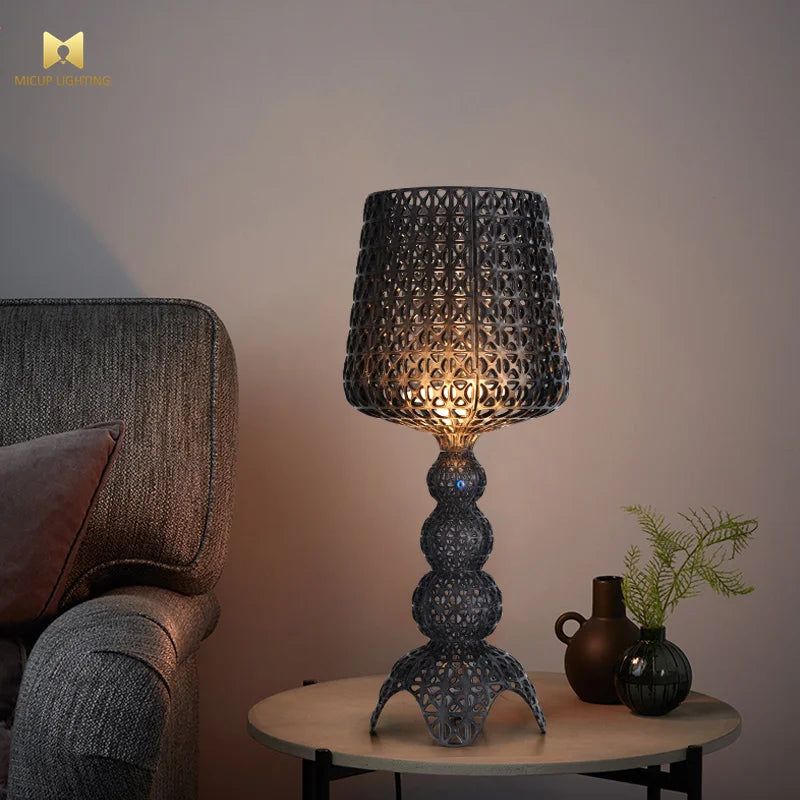 Modern Style High Tech Thermoplastic Polymer Hollow Out Table Lamp