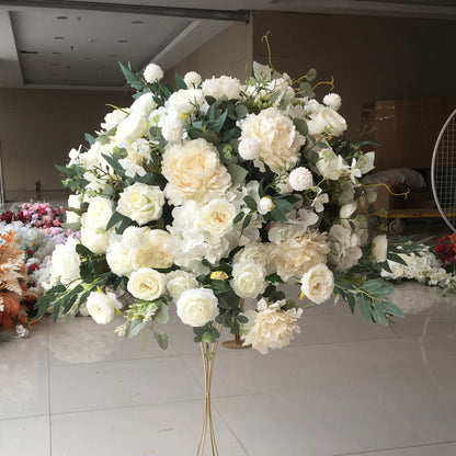Luxury Wedding Table Candelabra Flower Centerpieces Artificial Flower Arrangement Ball for Display Drops