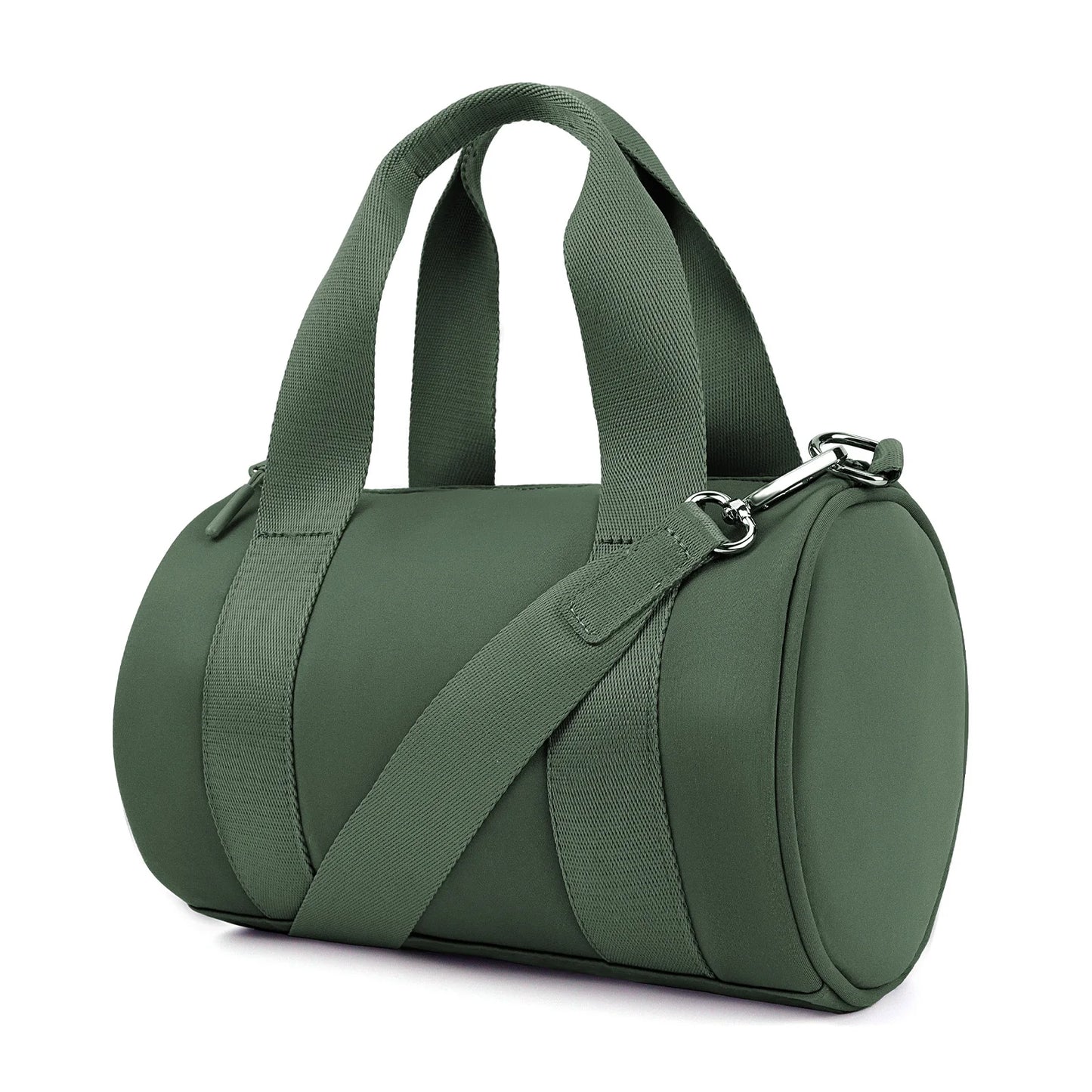 USA Warehouse Small Gym Bag  for Women Mini Duffel Bag for Travel  Workout Crossbody Bags Elastic Fabric Barrel Purse