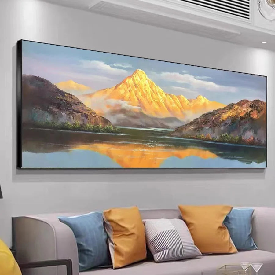 European Style Hand Painted Landscape Custom Oil Painting Canvas Wall Art for Home Decor