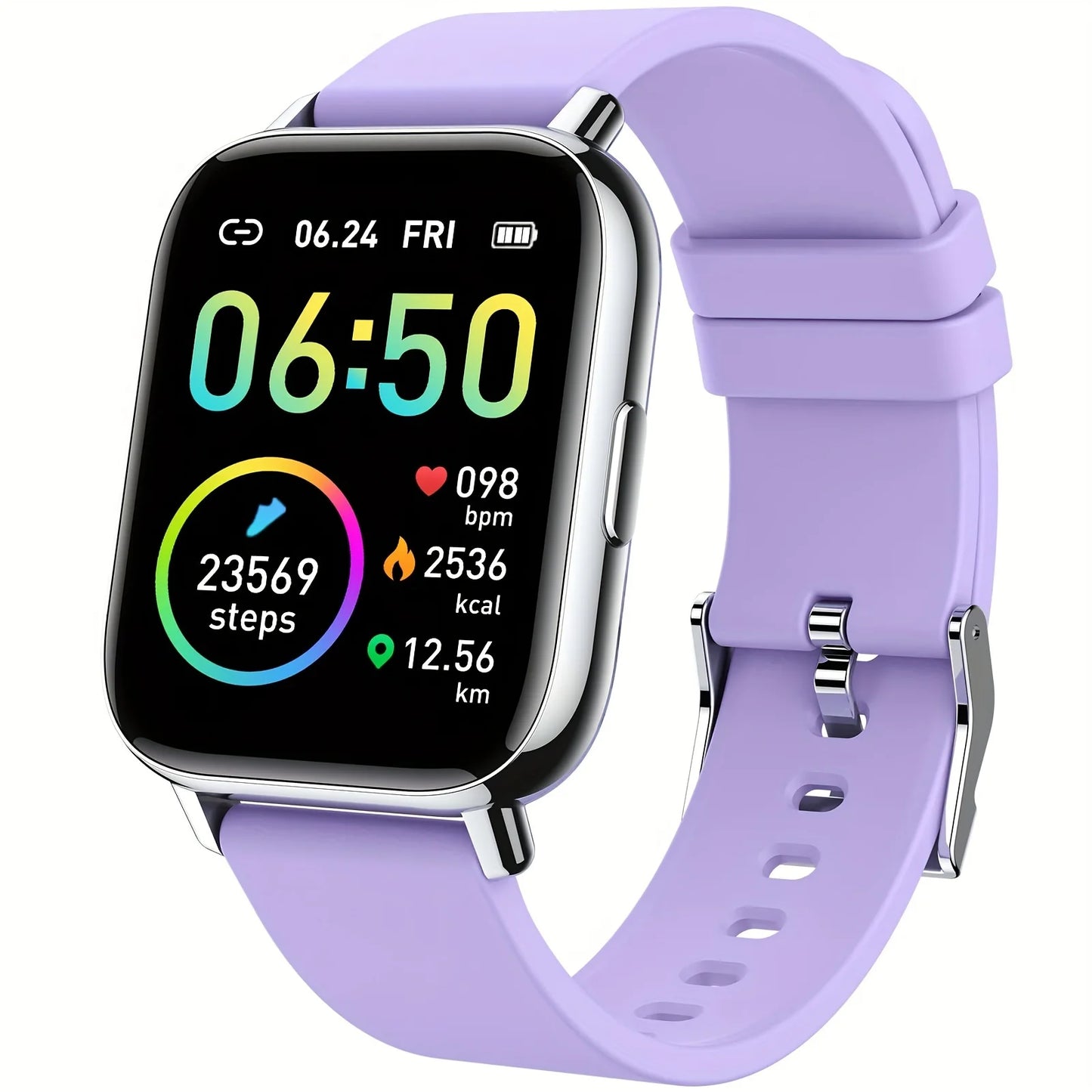1.69" Touch Screen Smartwatch, a Fitness Tracker Featuring a Sleep Monitor and Step Counter,Supports 10 Sports Modes for Running