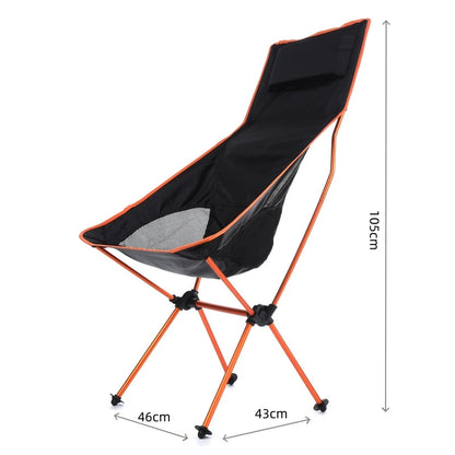 JW-040U Outdoor Foldable Camping Fishing Chairs Portable Lightweight Aluminum Alloy Moon Chair