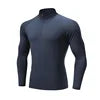 Wholesale Custom Logo Breathable Long Sleeve Men's Gym T-Shirt Active Wear Jogging Sports T-Shirt Soft Elastic Fitness T-Shirt