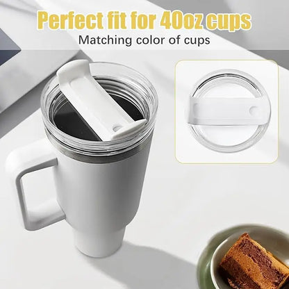 4 Pack Tumbler Lid Replacement for 40 oz Stanley Cup, 3.6in Spill Proof Clear Replacement Lids Fit for Stanley Travel Tumbler