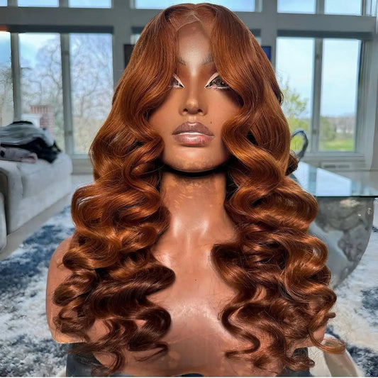 13*4 Remy Hair HD Lace Frontal Human Hair Wigs for Women Honey Brown Natural Black 13*6 hd Loose Wave Lace Front Wig Brazilian